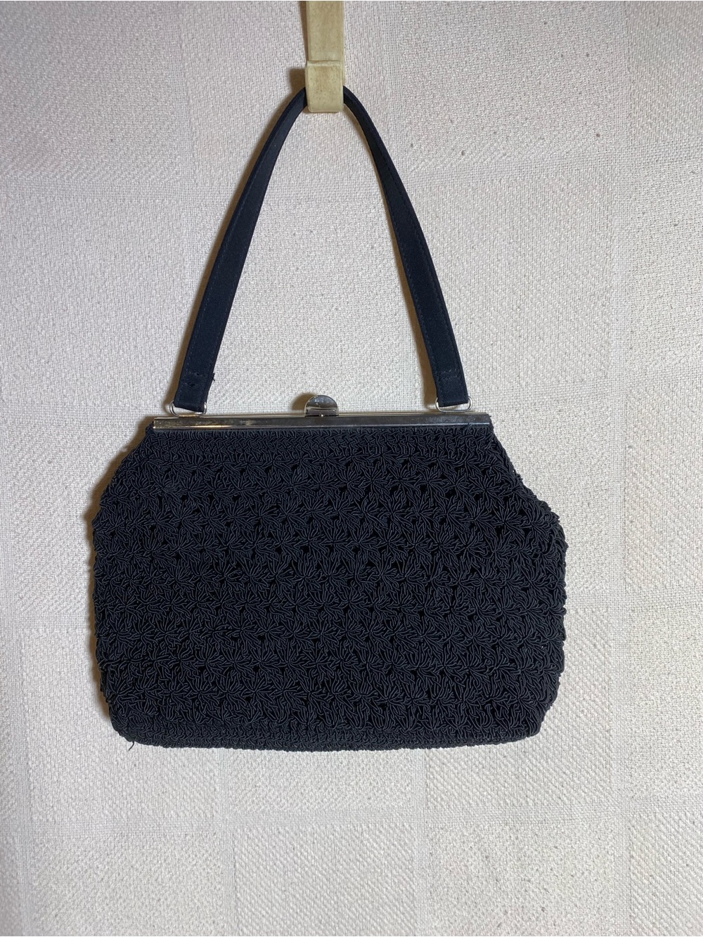 Vintage Kathy Ireland Classic Black Evening Handbag